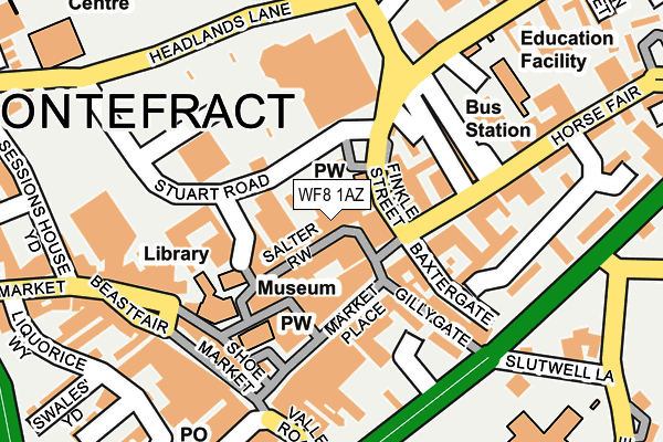 WF8 1AZ map - OS OpenMap – Local (Ordnance Survey) WF8 1AZ map - OS OpenMap – Local (Ordnance Survey)