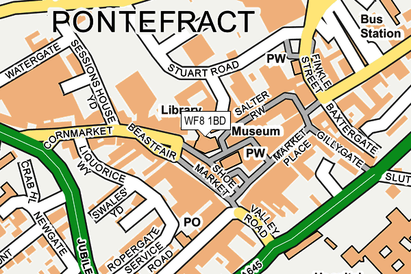 WF8 1BD map - OS OpenMap – Local (Ordnance Survey) WF8 1BD map - OS OpenMap – Local (Ordnance Survey)