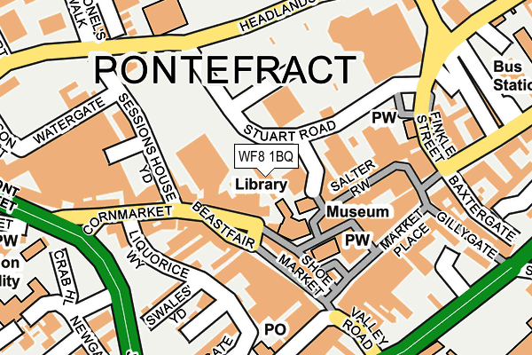 WF8 1BQ map - OS OpenMap – Local (Ordnance Survey) WF8 1BQ map - OS OpenMap – Local (Ordnance Survey)