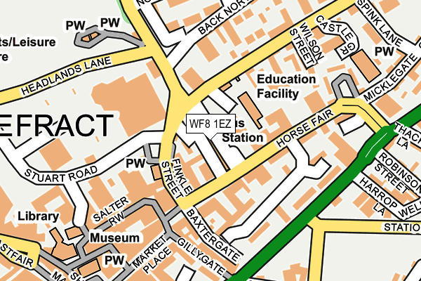 WF8 1EZ map - OS OpenMap – Local (Ordnance Survey) WF8 1EZ map - OS OpenMap – Local (Ordnance Survey)