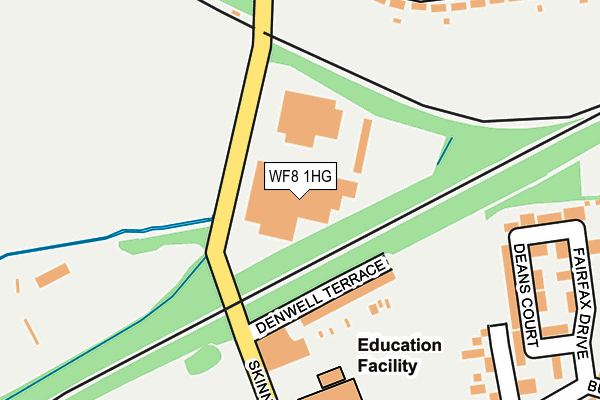 WF8 1HG map - OS OpenMap – Local (Ordnance Survey) WF8 1HG map - OS OpenMap – Local (Ordnance Survey)