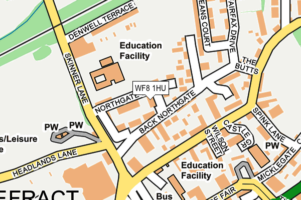 WF8 1HU map - OS OpenMap – Local (Ordnance Survey) WF8 1HU map - OS OpenMap – Local (Ordnance Survey)