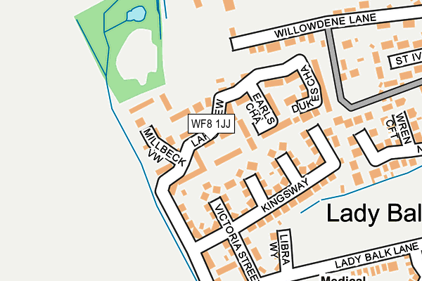 WF8 1JJ map - OS OpenMap – Local (Ordnance Survey) WF8 1JJ map - OS OpenMap – Local (Ordnance Survey)