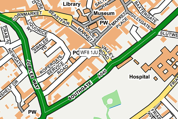 WF8 1JU map - OS OpenMap – Local (Ordnance Survey) WF8 1JU map - OS OpenMap – Local (Ordnance Survey)