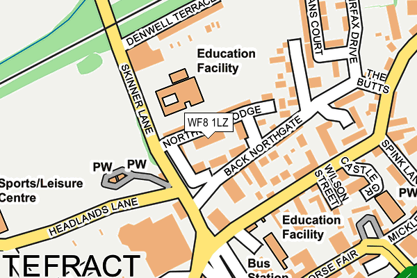 WF8 1LZ map - OS OpenMap – Local (Ordnance Survey) WF8 1LZ map - OS OpenMap – Local (Ordnance Survey)