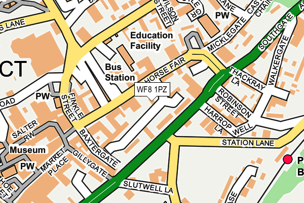 WF8 1PZ map - OS OpenMap – Local (Ordnance Survey) WF8 1PZ map - OS OpenMap – Local (Ordnance Survey)