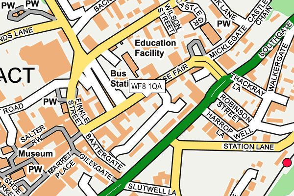 WF8 1QA map - OS OpenMap – Local (Ordnance Survey) WF8 1QA map - OS OpenMap – Local (Ordnance Survey)