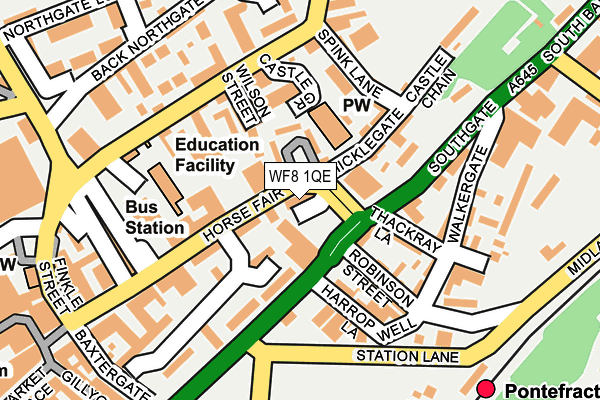WF8 1QE map - OS OpenMap – Local (Ordnance Survey) WF8 1QE map - OS OpenMap – Local (Ordnance Survey)