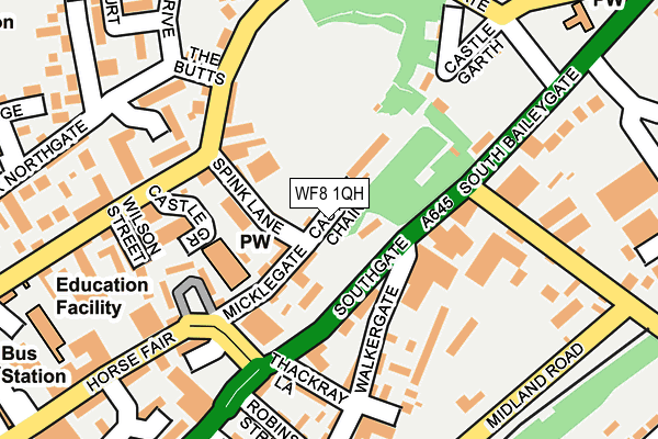 WF8 1QH map - OS OpenMap – Local (Ordnance Survey) WF8 1QH map - OS OpenMap – Local (Ordnance Survey)