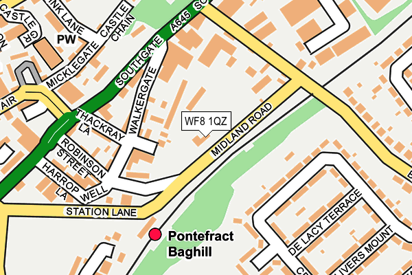 WF8 1QZ map - OS OpenMap – Local (Ordnance Survey) WF8 1QZ map - OS OpenMap – Local (Ordnance Survey)