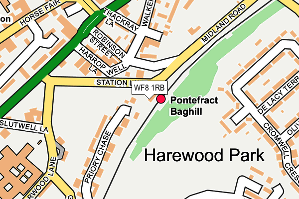 WF8 1RB map - OS OpenMap – Local (Ordnance Survey) WF8 1RB map - OS OpenMap – Local (Ordnance Survey)