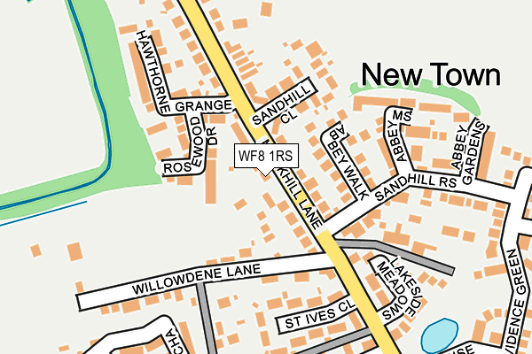 WF8 1RS map - OS OpenMap – Local (Ordnance Survey) WF8 1RS map - OS OpenMap – Local (Ordnance Survey)