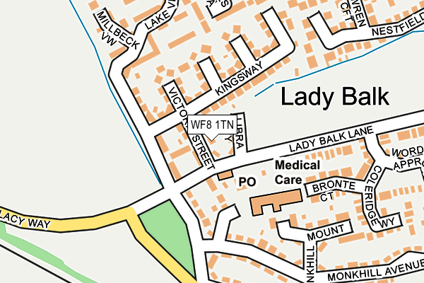 WF8 1TN map - OS OpenMap – Local (Ordnance Survey) WF8 1TN map - OS OpenMap – Local (Ordnance Survey)
