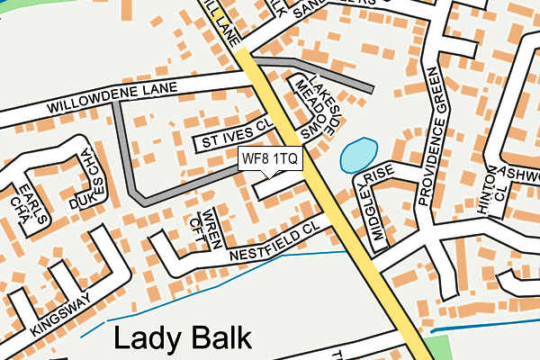 WF8 1TQ map - OS OpenMap – Local (Ordnance Survey) WF8 1TQ map - OS OpenMap – Local (Ordnance Survey)