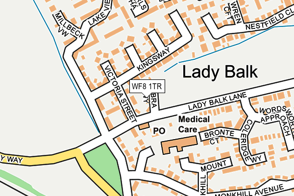 WF8 1TR map - OS OpenMap – Local (Ordnance Survey) WF8 1TR map - OS OpenMap – Local (Ordnance Survey)