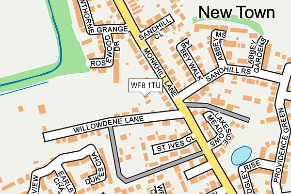 WF8 1TU map - OS OpenMap – Local (Ordnance Survey) WF8 1TU map - OS OpenMap – Local (Ordnance Survey)