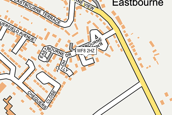 WF8 2HZ map - OS OpenMap – Local (Ordnance Survey) WF8 2HZ map - OS OpenMap – Local (Ordnance Survey)