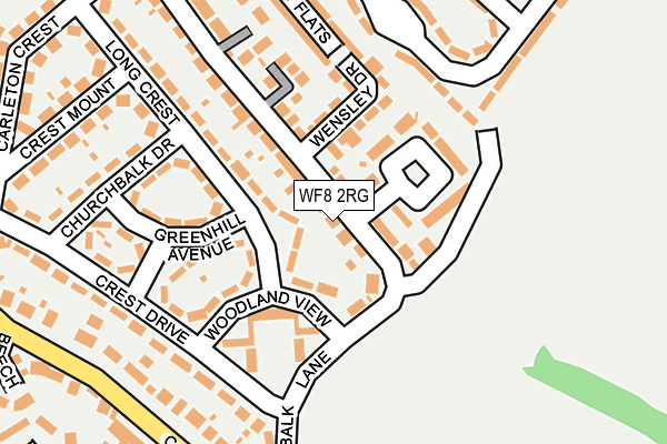 WF8 2RG map - OS OpenMap – Local (Ordnance Survey) WF8 2RG map - OS OpenMap – Local (Ordnance Survey)