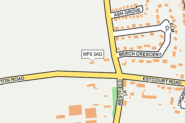 WF8 3AG map - OS OpenMap – Local (Ordnance Survey) WF8 3AG map - OS OpenMap – Local (Ordnance Survey)