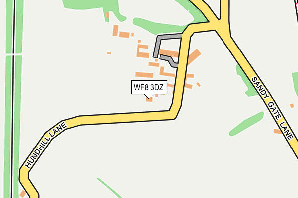 WF8 3DZ map - OS OpenMap – Local (Ordnance Survey) WF8 3DZ map - OS OpenMap – Local (Ordnance Survey)
