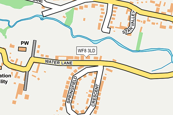 WF8 3LD map - OS OpenMap – Local (Ordnance Survey) WF8 3LD map - OS OpenMap – Local (Ordnance Survey)