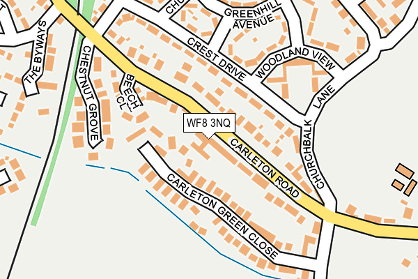 WF8 3NQ map - OS OpenMap – Local (Ordnance Survey) WF8 3NQ map - OS OpenMap – Local (Ordnance Survey)