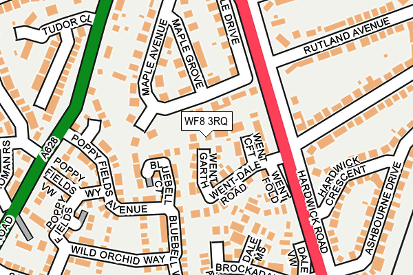 WF8 3RQ map - OS OpenMap – Local (Ordnance Survey) WF8 3RQ map - OS OpenMap – Local (Ordnance Survey)
