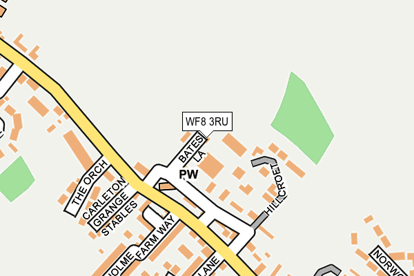 WF8 3RU map - OS OpenMap – Local (Ordnance Survey) WF8 3RU map - OS OpenMap – Local (Ordnance Survey)