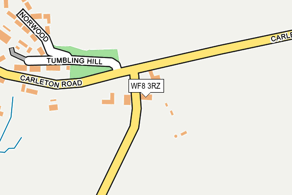 WF8 3RZ map - OS OpenMap – Local (Ordnance Survey) WF8 3RZ map - OS OpenMap – Local (Ordnance Survey)