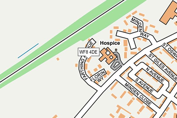 WF8 4DE map - OS OpenMap – Local (Ordnance Survey) WF8 4DE map - OS OpenMap – Local (Ordnance Survey)