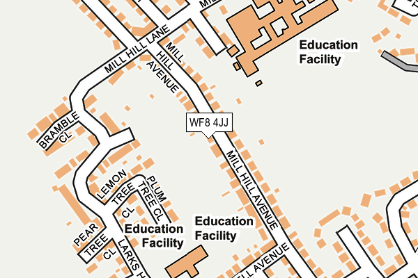 WF8 4JJ map - OS OpenMap – Local (Ordnance Survey) WF8 4JJ map - OS OpenMap – Local (Ordnance Survey)