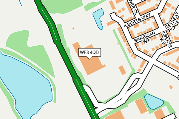 WF8 4QD map - OS OpenMap – Local (Ordnance Survey) WF8 4QD map - OS OpenMap – Local (Ordnance Survey)
