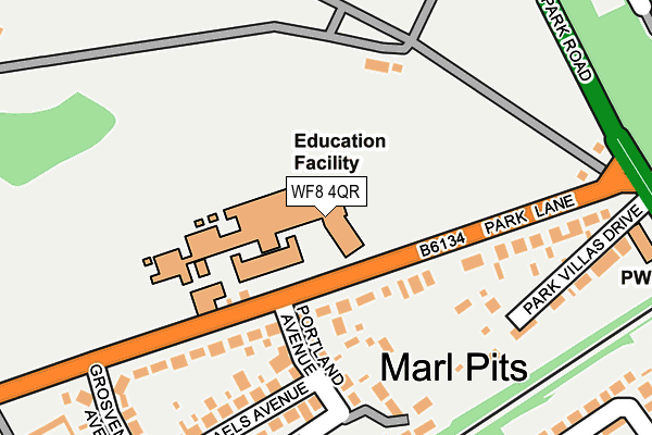 WF8 4QR map - OS OpenMap – Local (Ordnance Survey) WF8 4QR map - OS OpenMap – Local (Ordnance Survey)