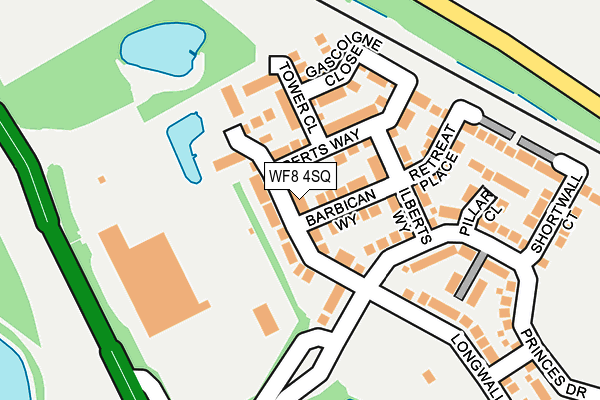 WF8 4SQ map - OS OpenMap – Local (Ordnance Survey) WF8 4SQ map - OS OpenMap – Local (Ordnance Survey)