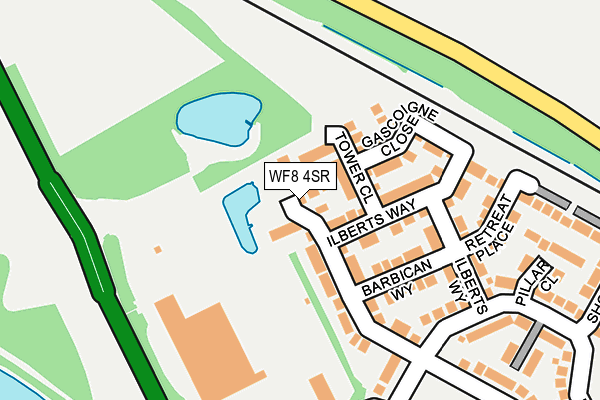 WF8 4SR map - OS OpenMap – Local (Ordnance Survey) WF8 4SR map - OS OpenMap – Local (Ordnance Survey)