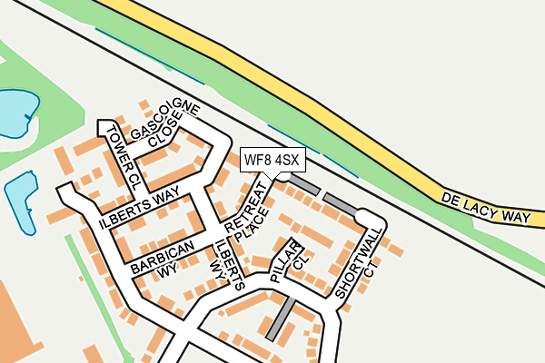 WF8 4SX map - OS OpenMap – Local (Ordnance Survey) WF8 4SX map - OS OpenMap – Local (Ordnance Survey)