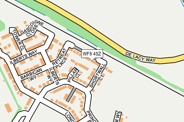 WF8 4SZ map - OS OpenMap – Local (Ordnance Survey) WF8 4SZ map - OS OpenMap – Local (Ordnance Survey)