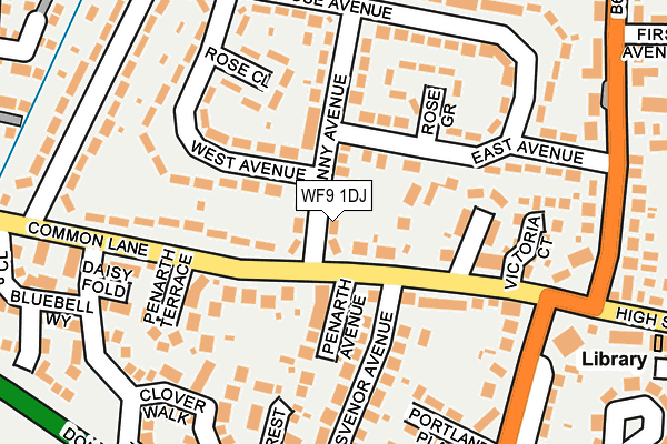 WF9 1DJ map - OS OpenMap – Local (Ordnance Survey) WF9 1DJ map - OS OpenMap – Local (Ordnance Survey)
