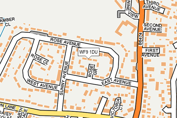 WF9 1DU map - OS OpenMap – Local (Ordnance Survey) WF9 1DU map - OS OpenMap – Local (Ordnance Survey)