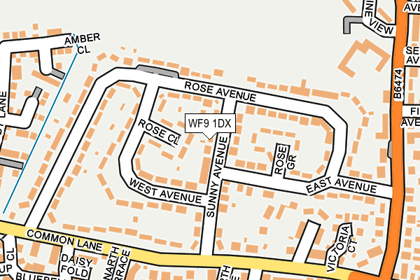 WF9 1DX map - OS OpenMap – Local (Ordnance Survey) WF9 1DX map - OS OpenMap – Local (Ordnance Survey)