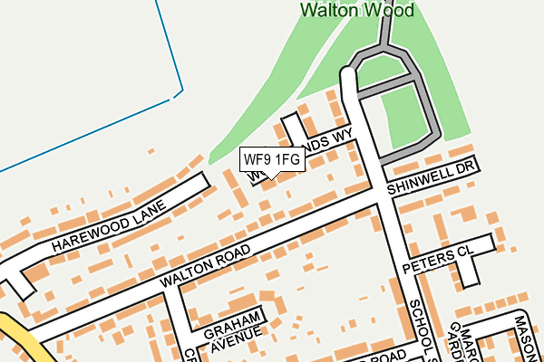 WF9 1FG map - OS OpenMap – Local (Ordnance Survey) WF9 1FG map - OS OpenMap – Local (Ordnance Survey)