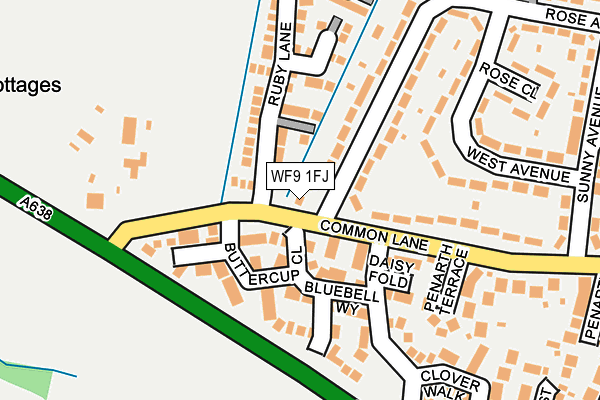 WF9 1FJ map - OS OpenMap – Local (Ordnance Survey) WF9 1FJ map - OS OpenMap – Local (Ordnance Survey)