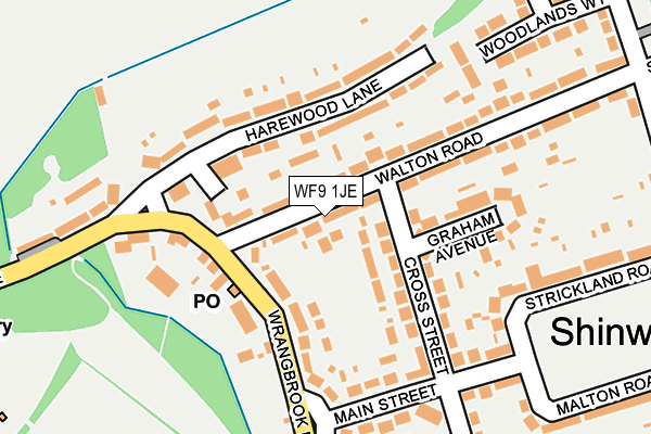WF9 1JE map - OS OpenMap – Local (Ordnance Survey) WF9 1JE map - OS OpenMap – Local (Ordnance Survey)
