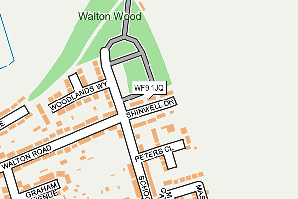 WF9 1JQ map - OS OpenMap – Local (Ordnance Survey) WF9 1JQ map - OS OpenMap – Local (Ordnance Survey)