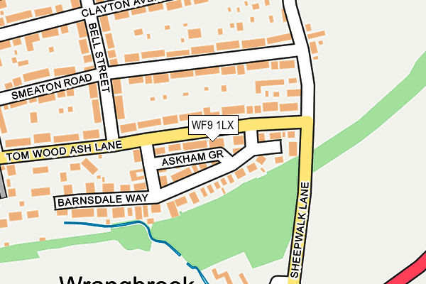 WF9 1LX map - OS OpenMap – Local (Ordnance Survey) WF9 1LX map - OS OpenMap – Local (Ordnance Survey)