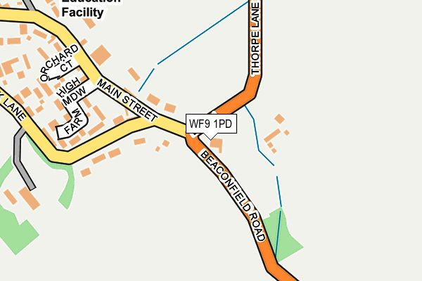 WF9 1PD map - OS OpenMap – Local (Ordnance Survey) WF9 1PD map - OS OpenMap – Local (Ordnance Survey)