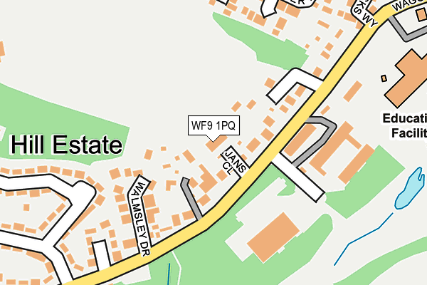 WF9 1PQ map - OS OpenMap – Local (Ordnance Survey) WF9 1PQ map - OS OpenMap – Local (Ordnance Survey)