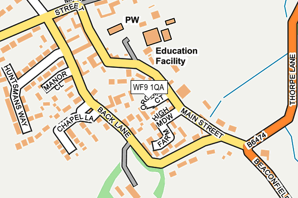 WF9 1QA map - OS OpenMap – Local (Ordnance Survey) WF9 1QA map - OS OpenMap – Local (Ordnance Survey)