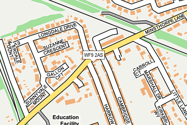WF9 2AS map - OS OpenMap – Local (Ordnance Survey) WF9 2AS map - OS OpenMap – Local (Ordnance Survey)