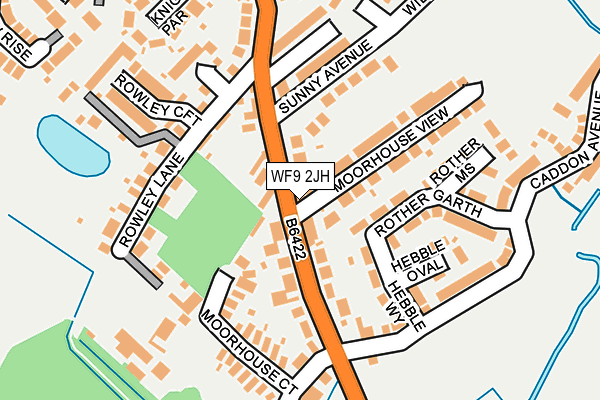 WF9 2JH map - OS OpenMap – Local (Ordnance Survey) WF9 2JH map - OS OpenMap – Local (Ordnance Survey)
